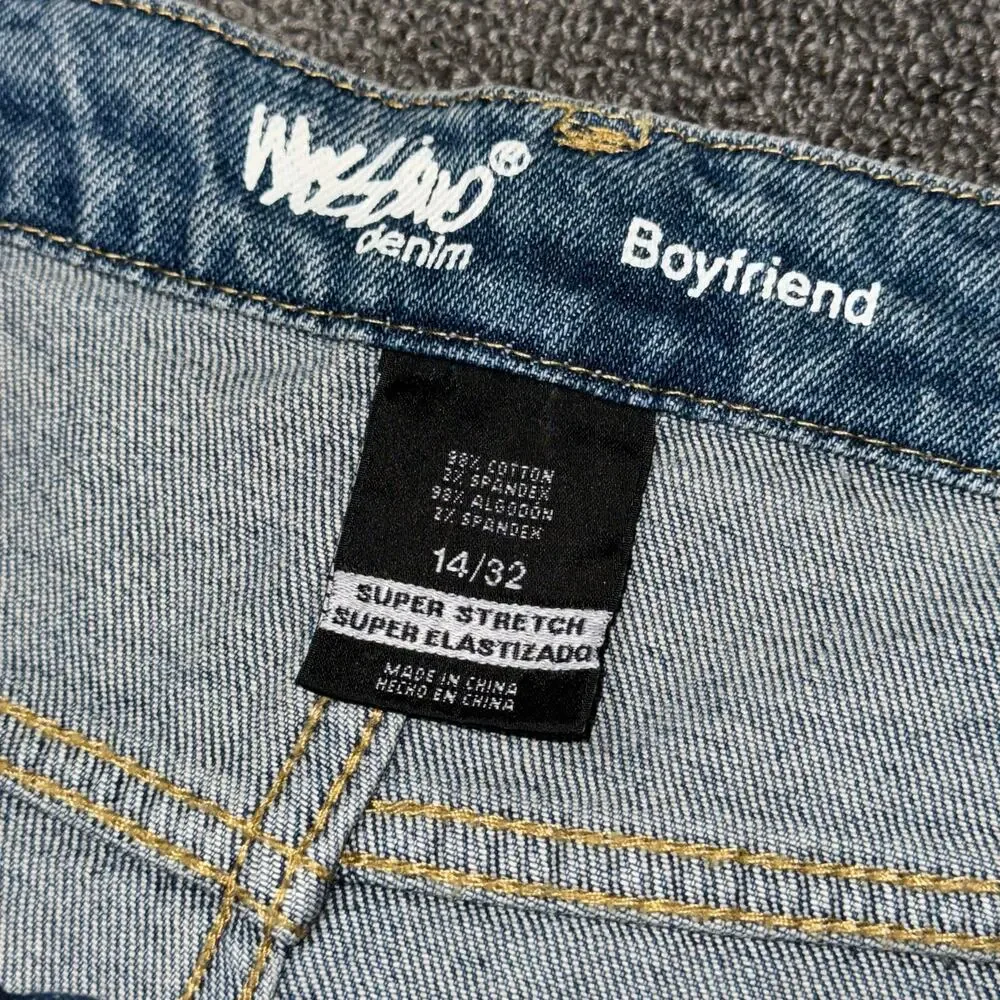 NWT Mossimo Mid-Rise Boyfriend‎ Jeans Women's Size 14 Regular Medium Wash Casual